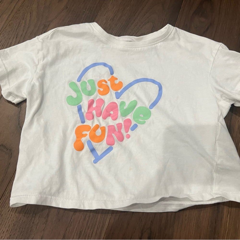 Just Have Fun Graphic Tee Shirt H&M Girls 4T